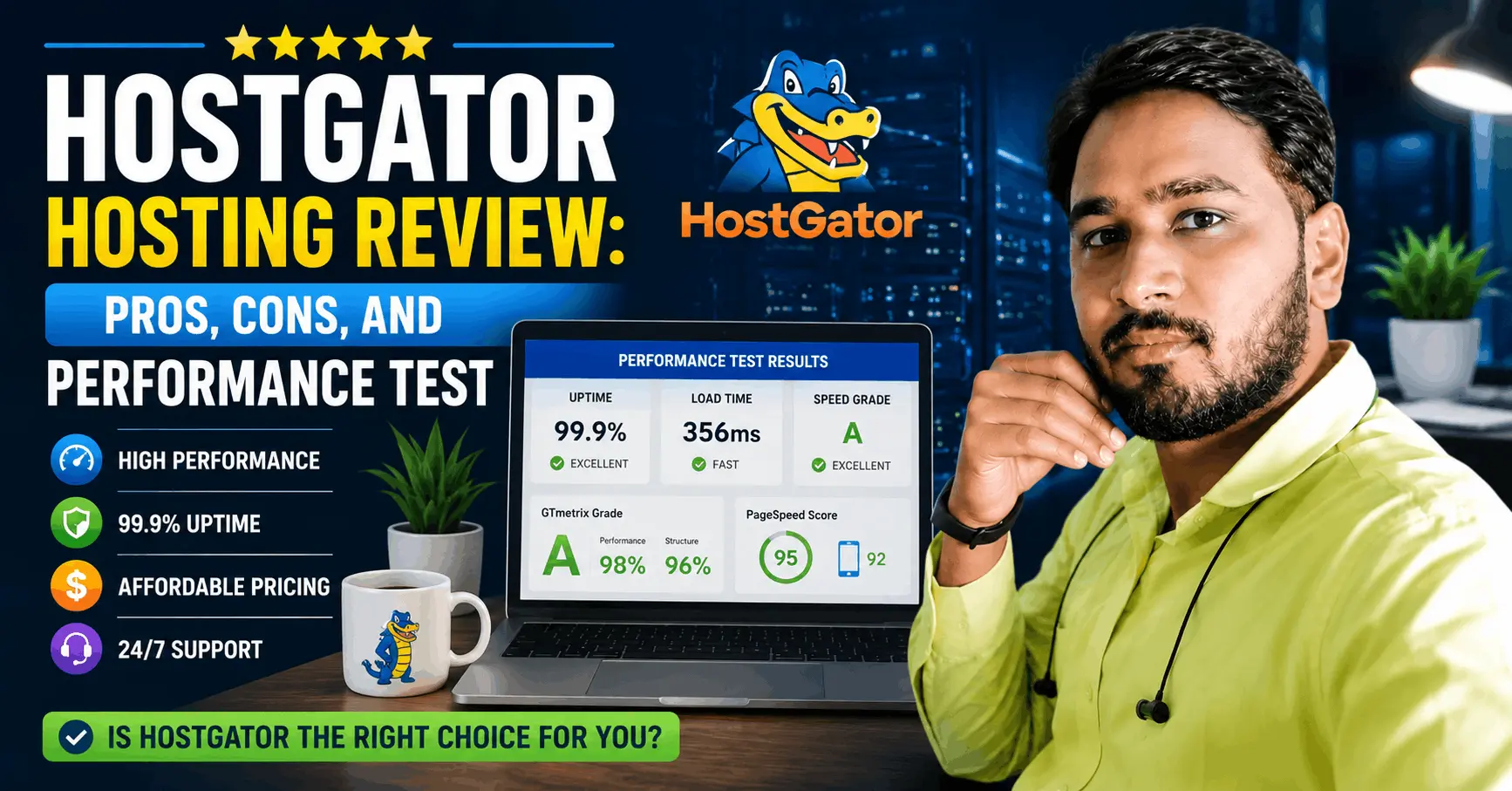 HostGator Hosting Review: Pros, Cons, and Performance Test