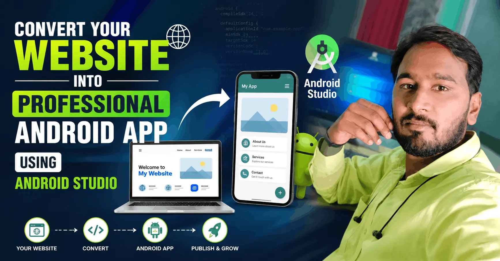 Convert your Website into Professional Android App Using Android Studio